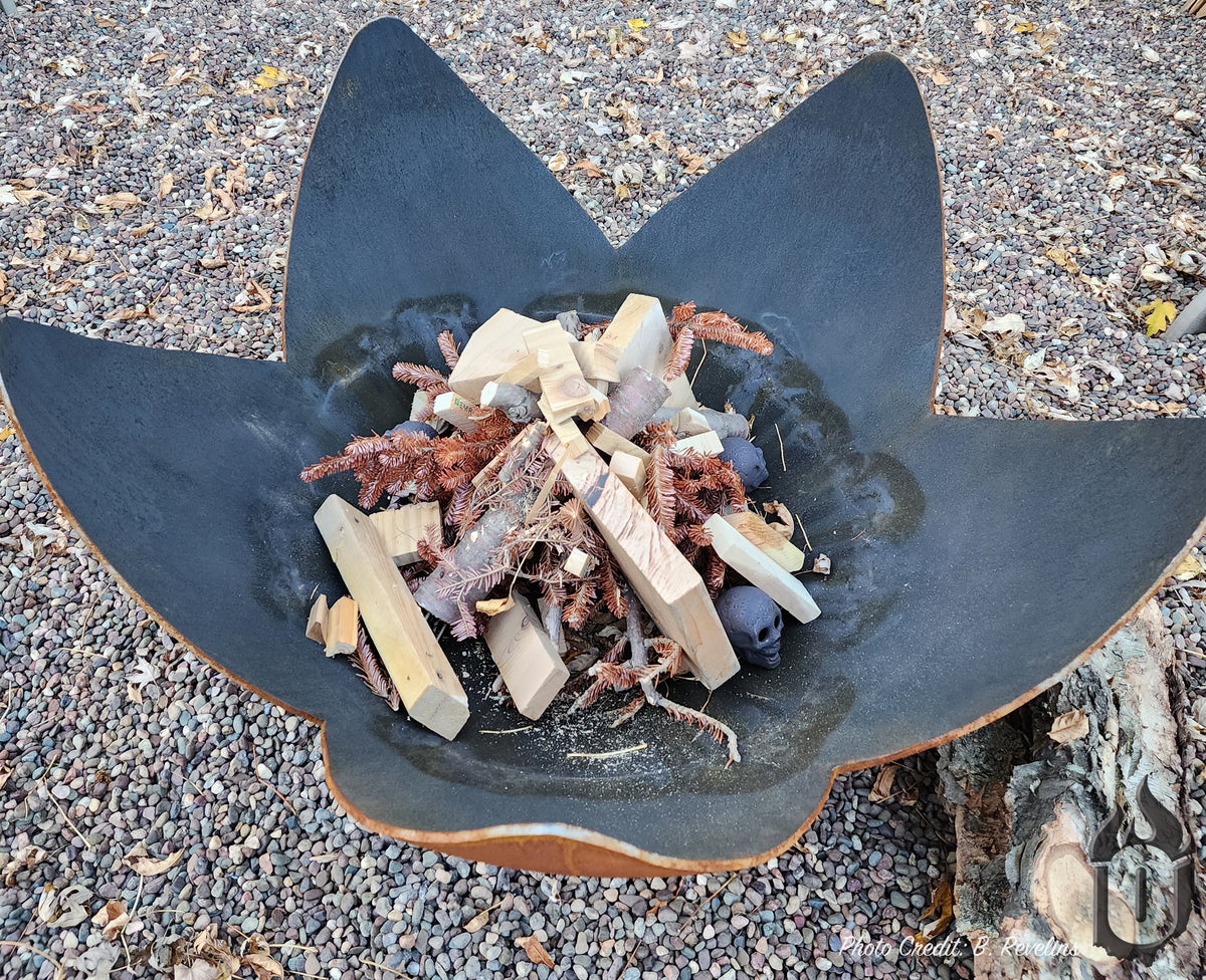 "Fire Flower" Fire Bowl with Standard Base