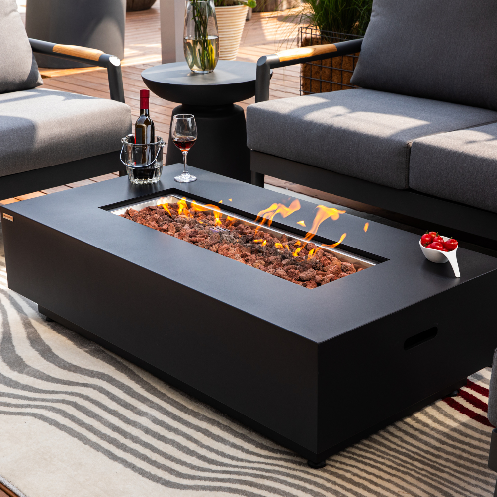 Propane Fire Pit Table Outdoor 50,000 BTU Firepits for Outside CSA Certified