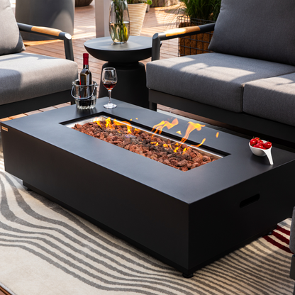 Propane Fire Pit Table Outdoor 50,000 BTU Firepits for Outside CSA Certified