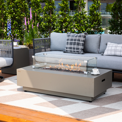 Propane Fire Pit Table Outdoor 50,000 BTU Firepits for Outside CSA Certified
