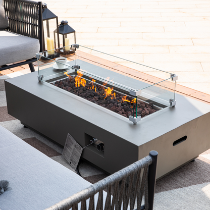 Propane Fire Pit Table Outdoor 50,000 BTU Firepits for Outside CSA Certified