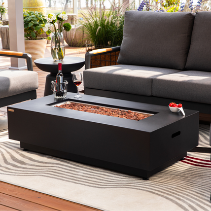 Propane Fire Pit Table Outdoor 50,000 BTU Firepits for Outside CSA Certified