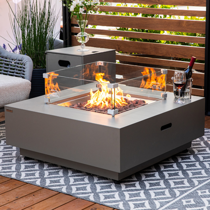 Propane Fire Pit Table Outdoor 50,000 BTU Firepits for Outside CSA Certified