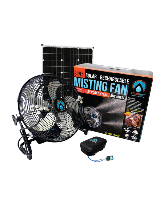 270 PSI Solar Rechargeable Pro Misting Fan