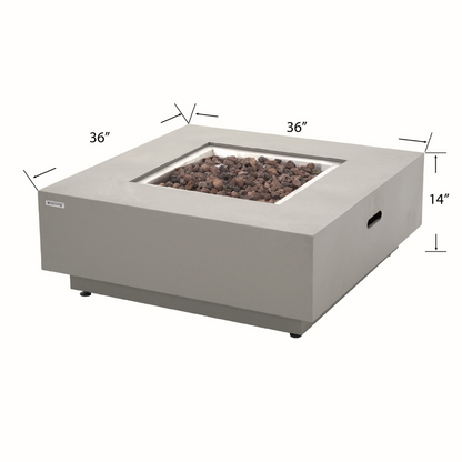 Propane Fire Pit Table Outdoor 50,000 BTU Firepits for Outside CSA Certified