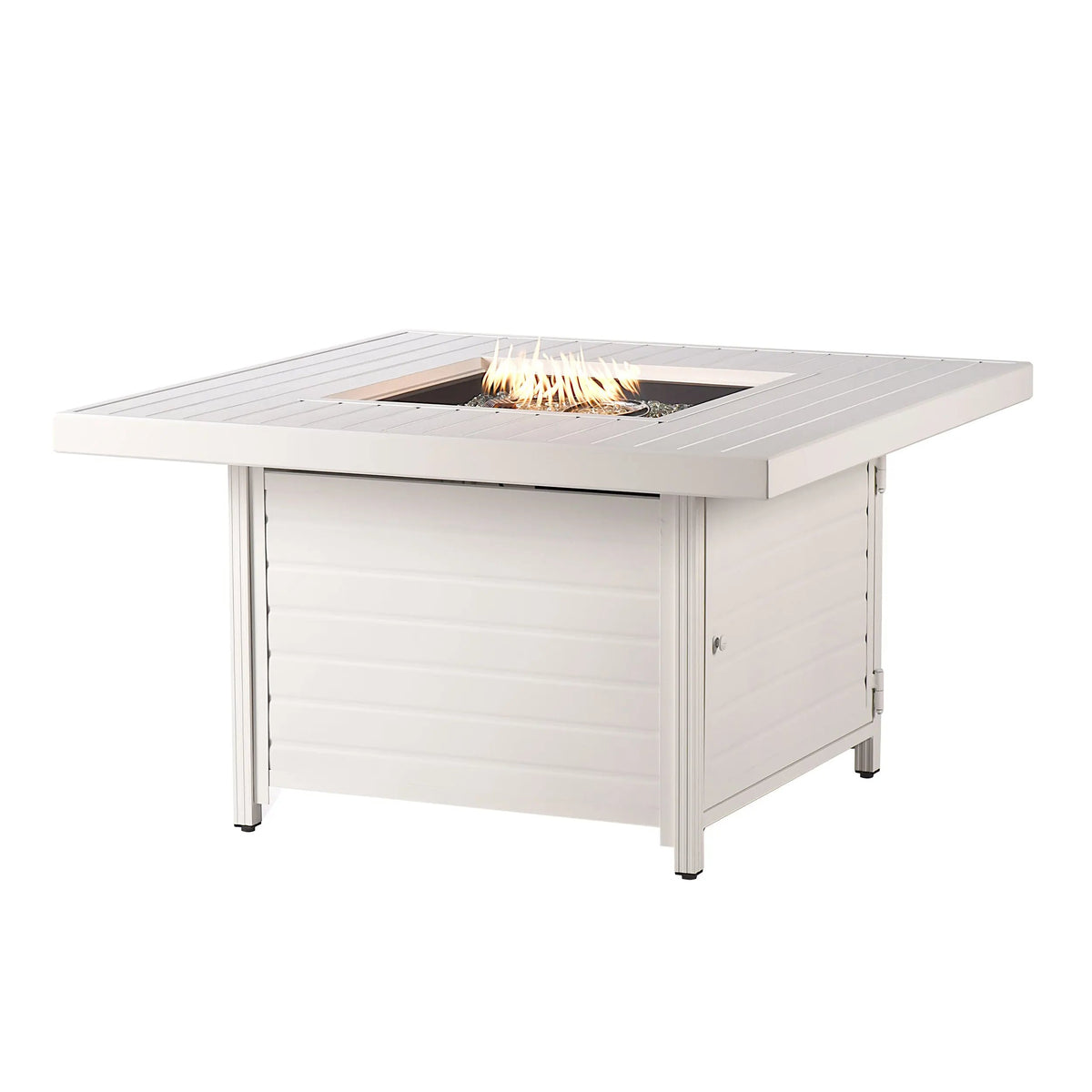 Aluminum 42-in Square Propane Fire Table with Beads, Covers and Lid