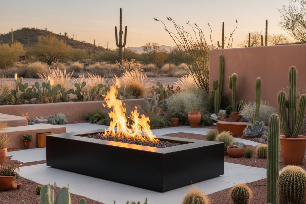 Rectangular Steel Fire Pit Table- FREE SHIPPING!