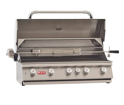 Bull Brahma 38-Inch 5-Burner Built-In Gas Grill With Rear Infrared Burner & Rotisserie Kit