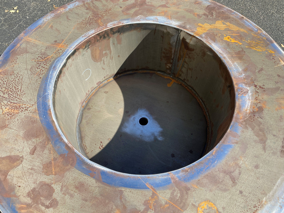 Wood-Burning Circular Corten Steel Fire Pit - FREE SHIPPING!