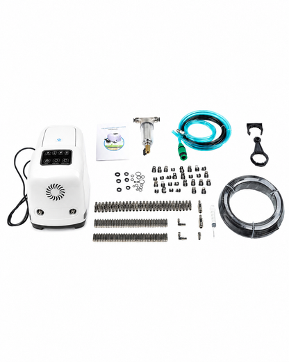 27 Nozzle High-Pressure Misting System – 54ft Outdoor Cooling Kit