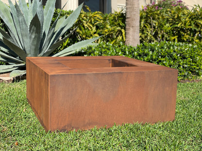 Square Corten Fire Pit Table - FREE SHIPPING