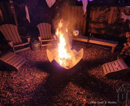 "Fire Flower" Fire Bowl with Standard Base