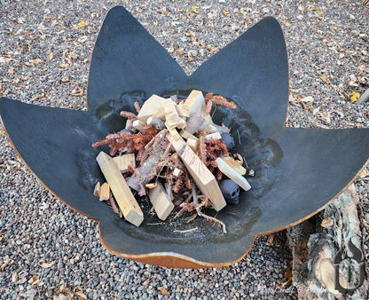 "Fire Flower" Fire Bowl with Standard Base
