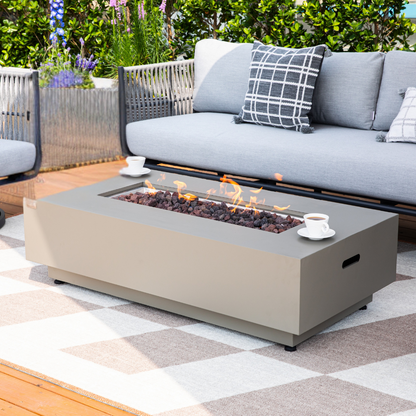 Propane Fire Pit Table Outdoor 50,000 BTU Firepits for Outside CSA Certified