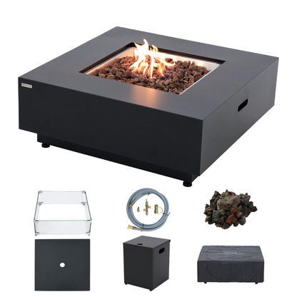 Propane Fire Pit Table Outdoor 50,000 BTU Firepits for Outside CSA Certified