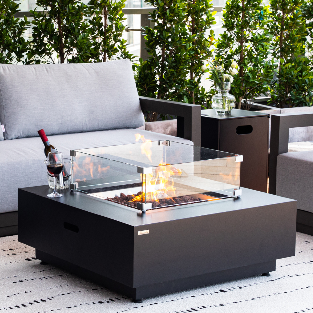 Propane Fire Pit Table Outdoor 50,000 BTU Firepits for Outside CSA Certified