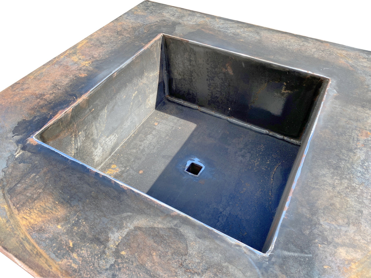 Square Corten Fire Pit Table - FREE SHIPPING