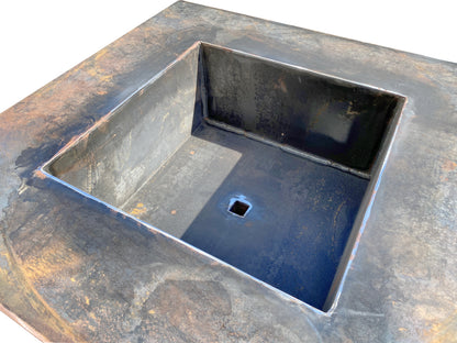 Square Corten Fire Pit Table - FREE SHIPPING