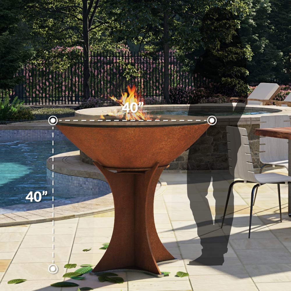 Arteflame XXL 40" Flat-Top Grill - Euro Base