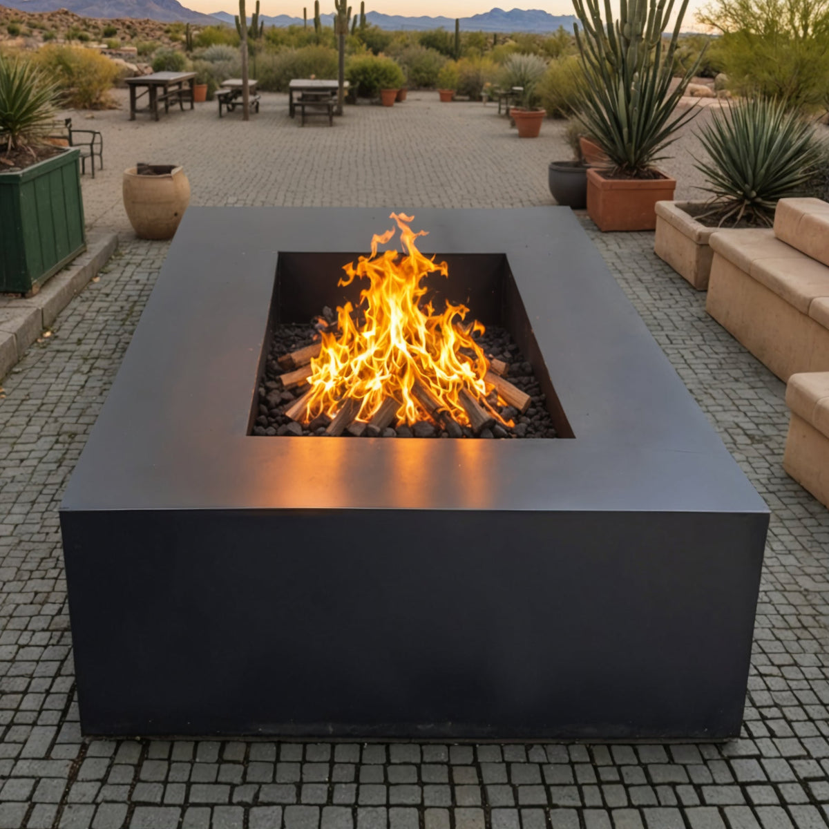 Rectangular Steel Fire Pit Table- FREE SHIPPING!