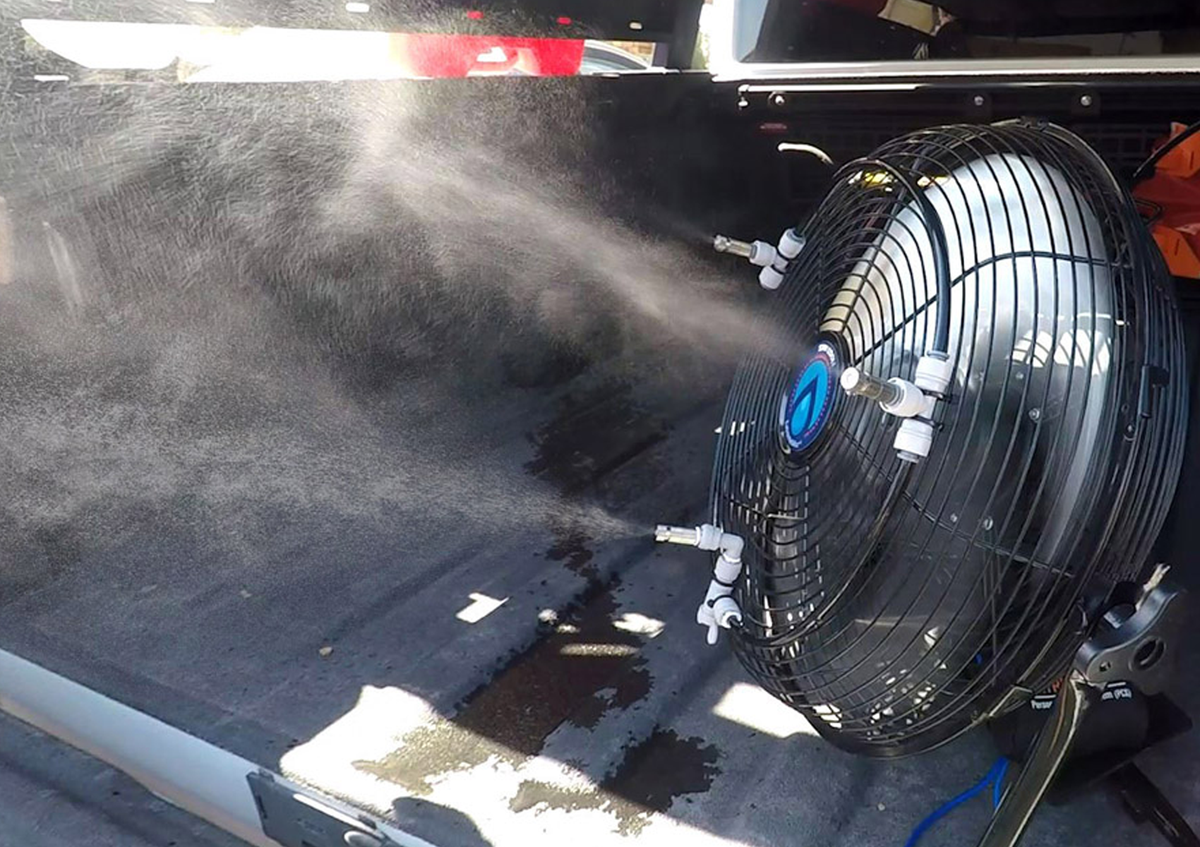 270 PSI Solar Rechargeable Pro Misting Fan