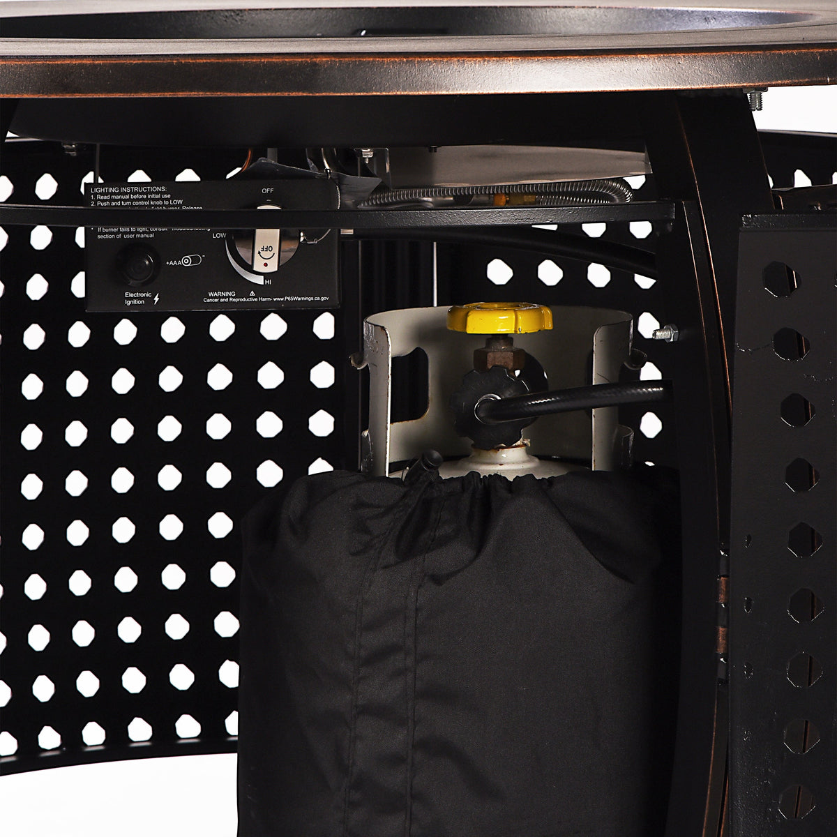 Black Aluminum Fire Table Set with Four Deep Seating Loveseats