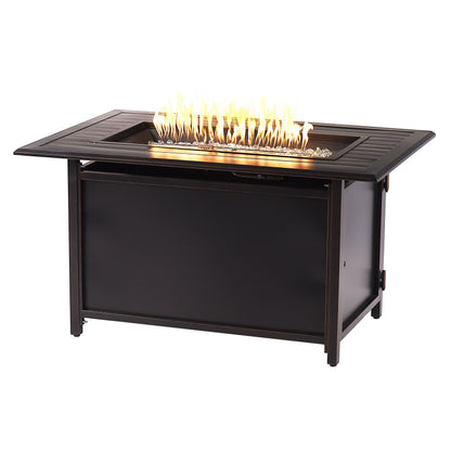 Aluminum 46-in Rectangular Propane Fire Table