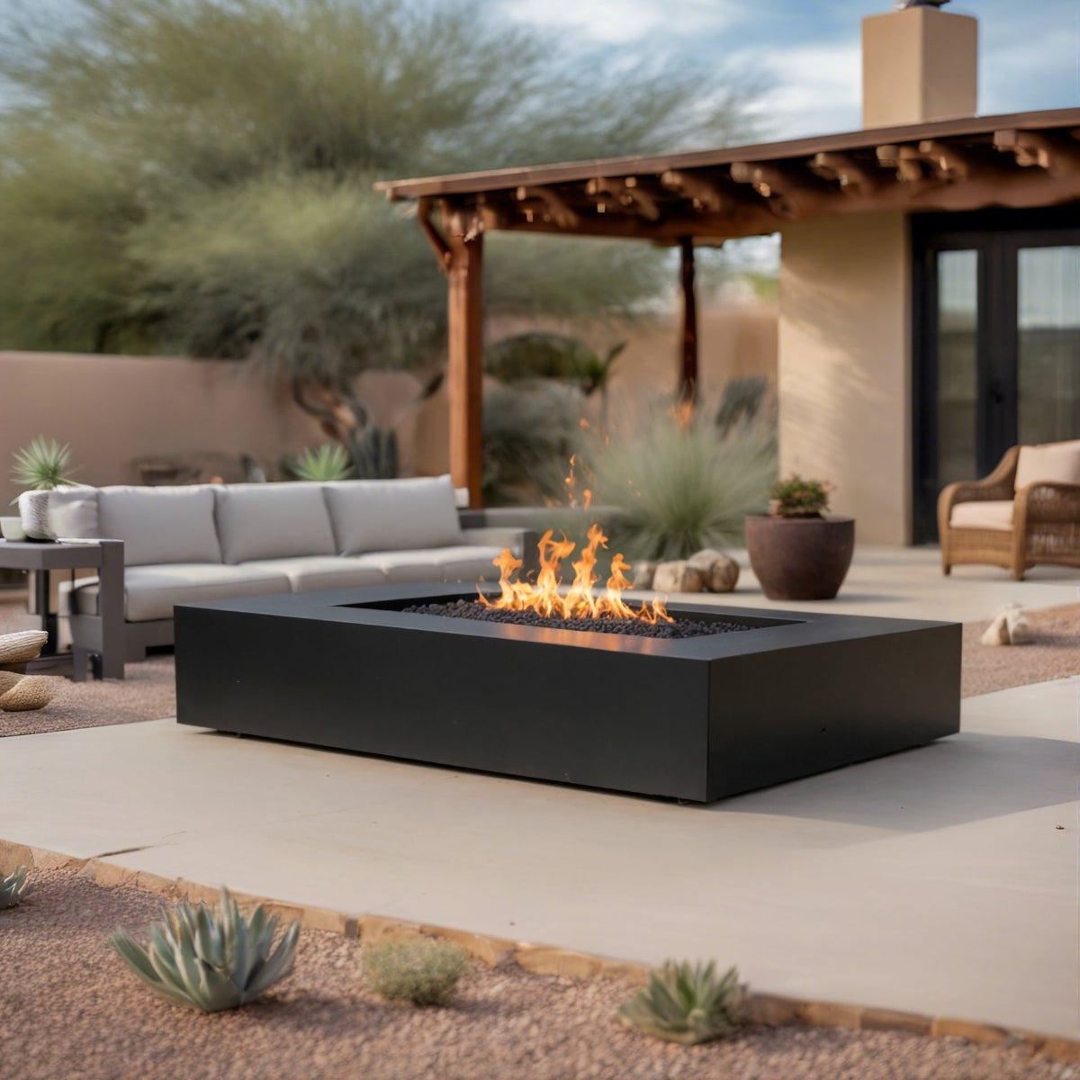 Rectangular Steel Fire Pit Table- FREE SHIPPING!