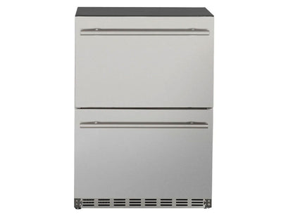 Summerset 24-Inch 5.3 Cu. Ft. Capacity Outdoor Rated Dual Drawer Refrigerator