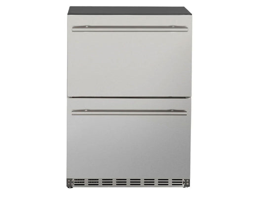Summerset 24-Inch 5.3 Cu. Ft. Capacity Outdoor Rated Dual Drawer Refrigerator