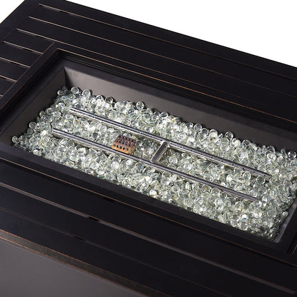 Aluminum 46-in Rectangular Propane Fire Table