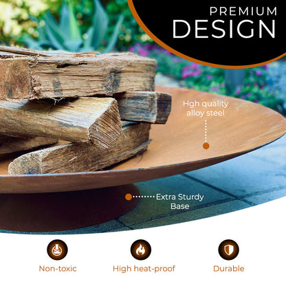 Corten Steel Fire Bowl - FREE SHIPPING