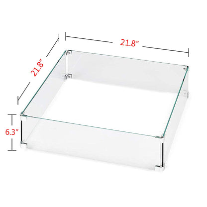 Aluminum Fire Table Set with Four Club Chairs