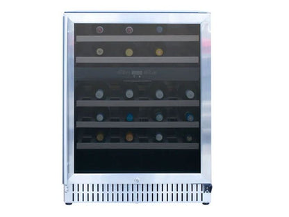 TrueFlame 24-Inch 5.3 Cu. Ft. Outdoor Rated Dual Zone Wine Cooler