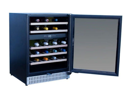 TrueFlame 24-Inch 5.3 Cu. Ft. Outdoor Rated Wine Cooler with Locking Door