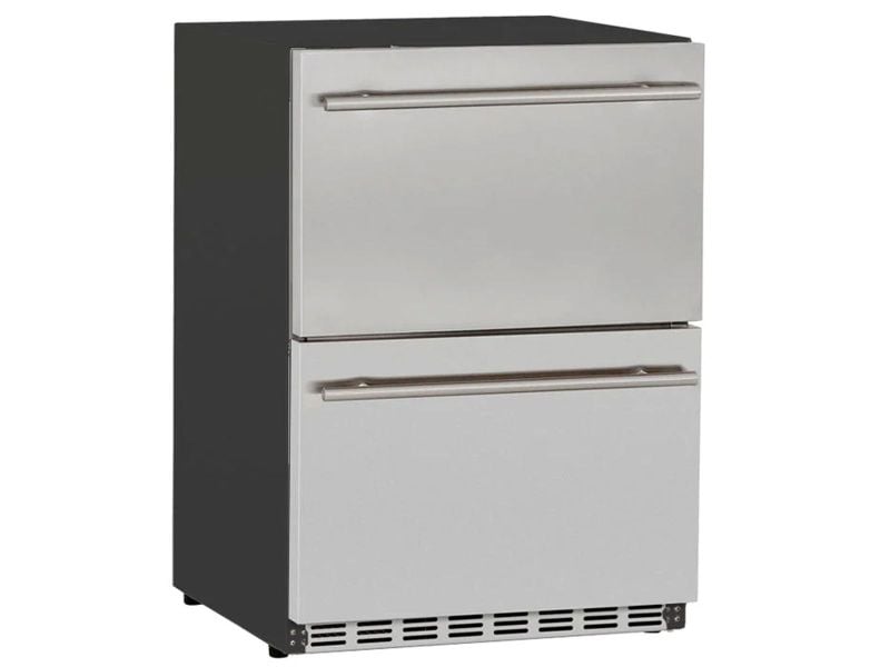 Summerset 24-Inch 5.3 Cu. Ft. Capacity Outdoor Rated Dual Drawer Refrigerator
